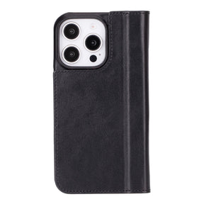 Premium Leren Foliohoesje voor iPhone 16 Pro