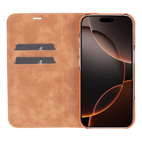 Premium Leren Foliohoesje voor iPhone 16 Pro