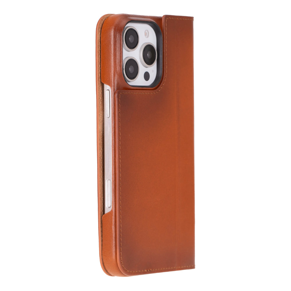 Premium Leren Foliohoesje voor iPhone 16 Pro Max